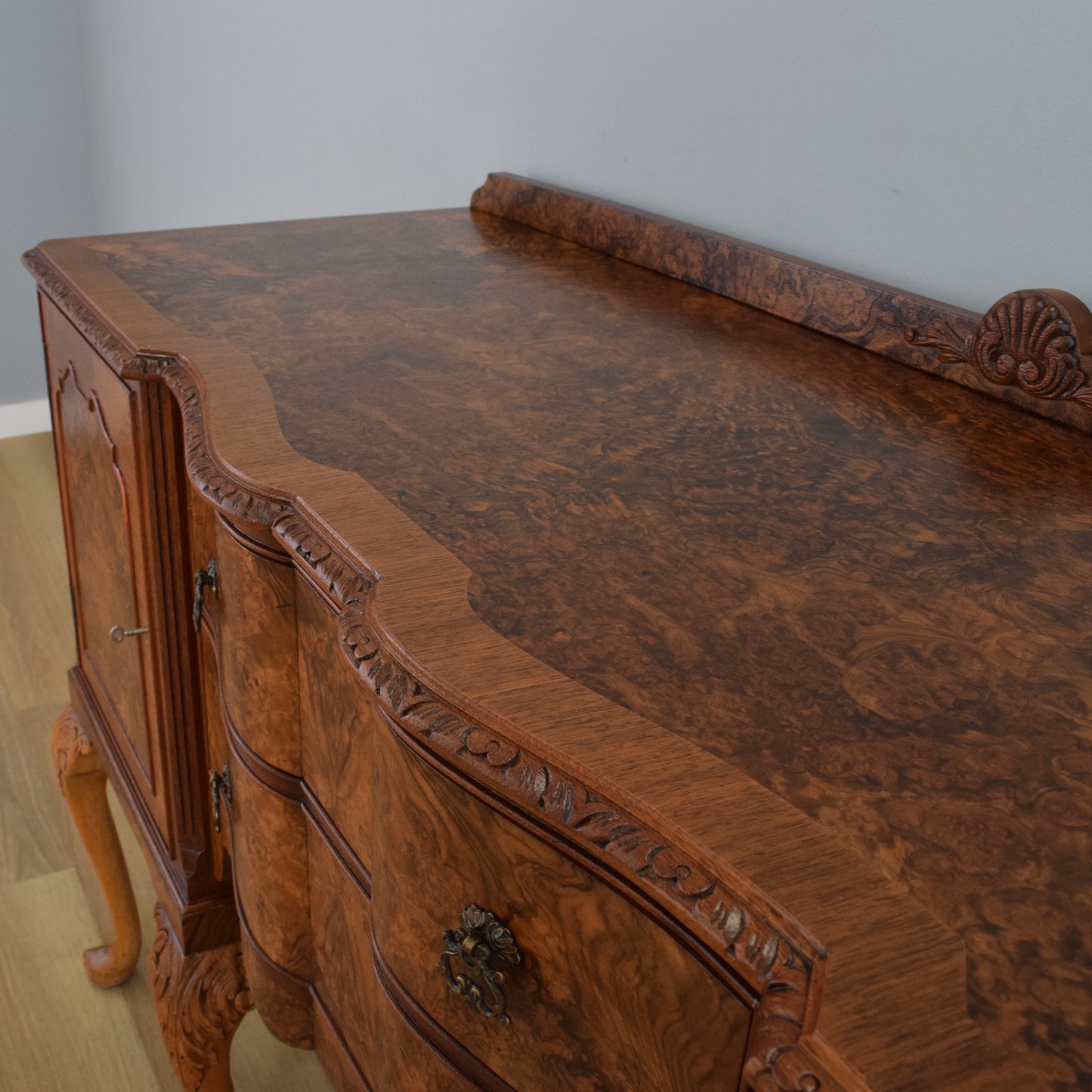 Large Restored Walnut Sideboard