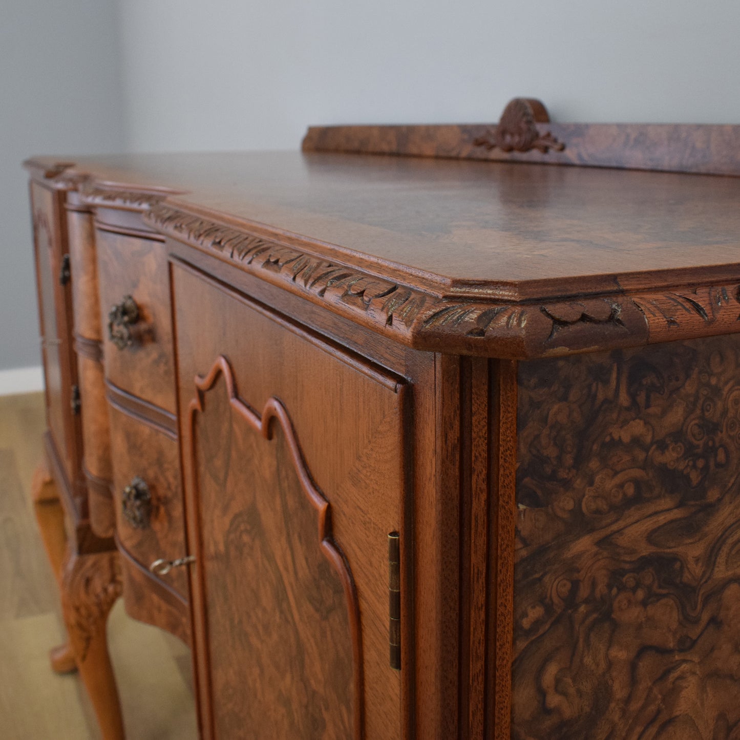 Large Restored Walnut Sideboard