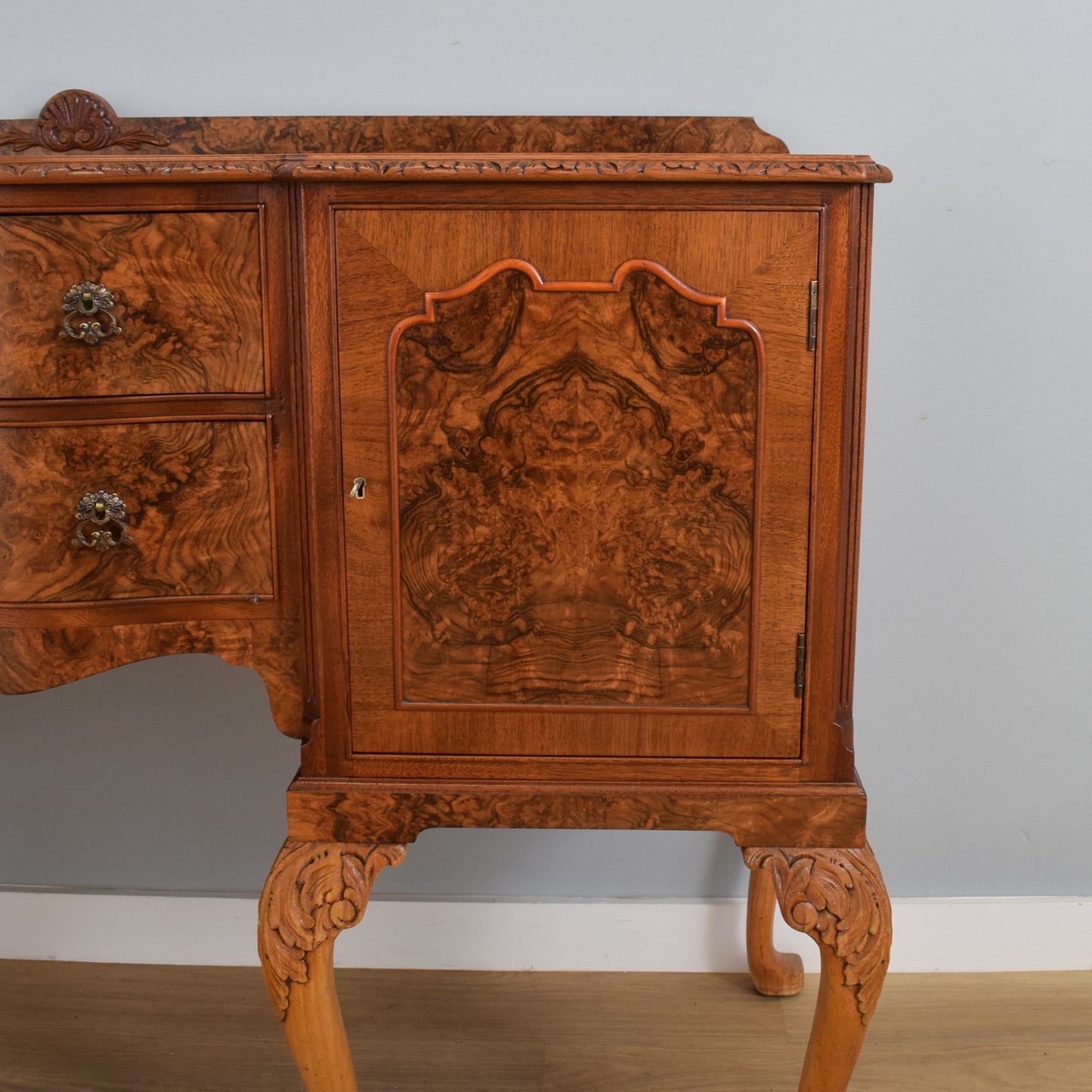 Large Restored Walnut Sideboard