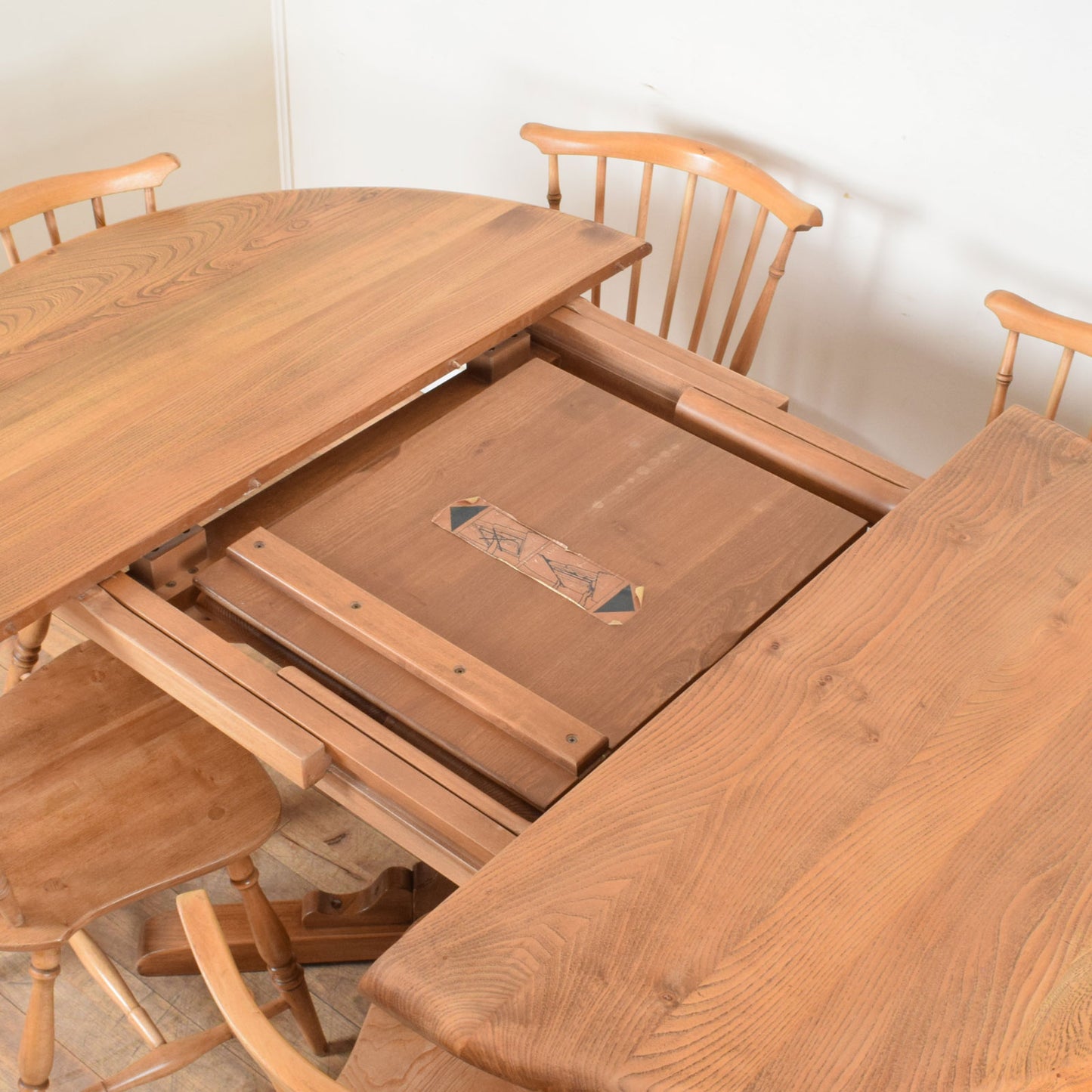 Ercol Extendable Table and Six Chairs