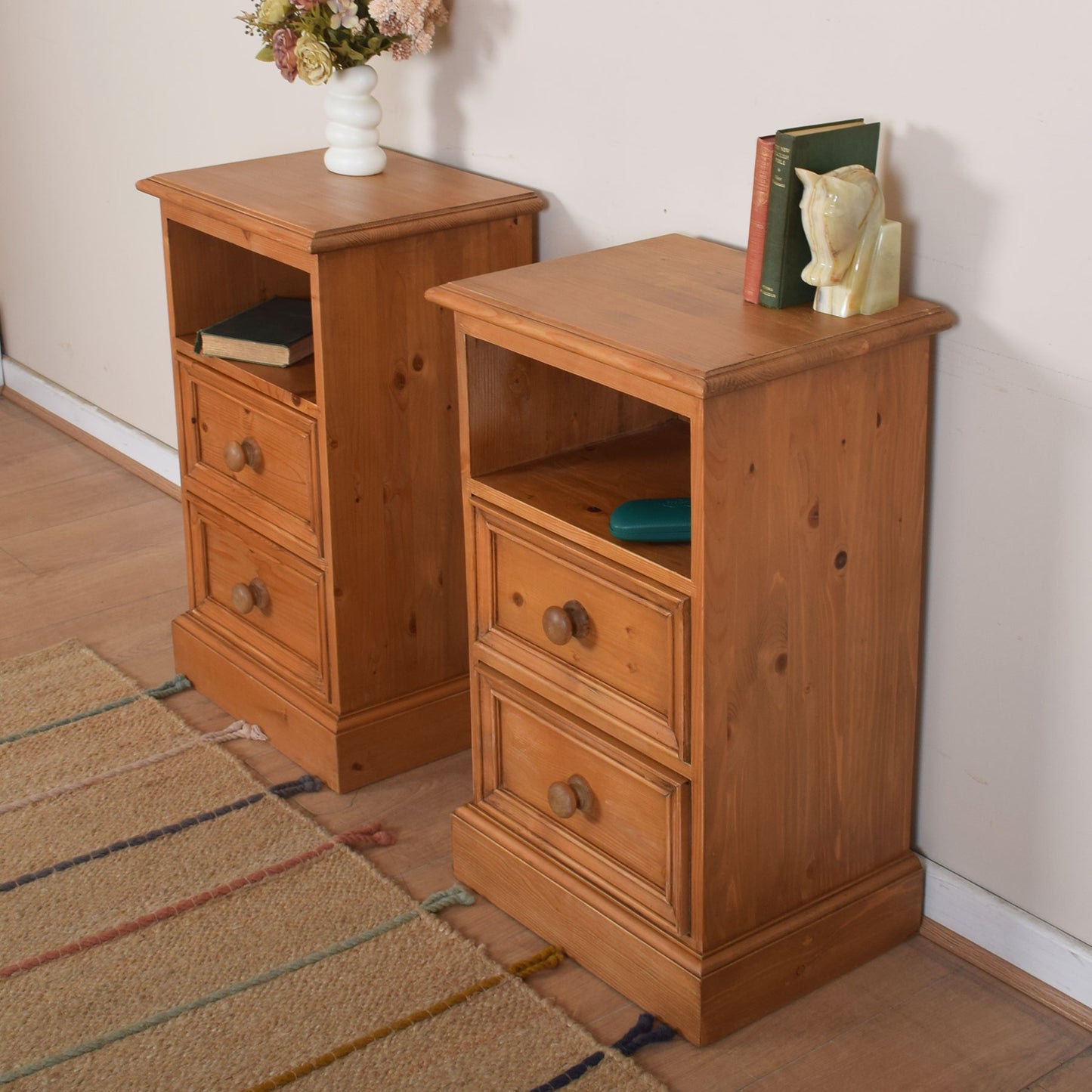 Pair of Pine Bedsides