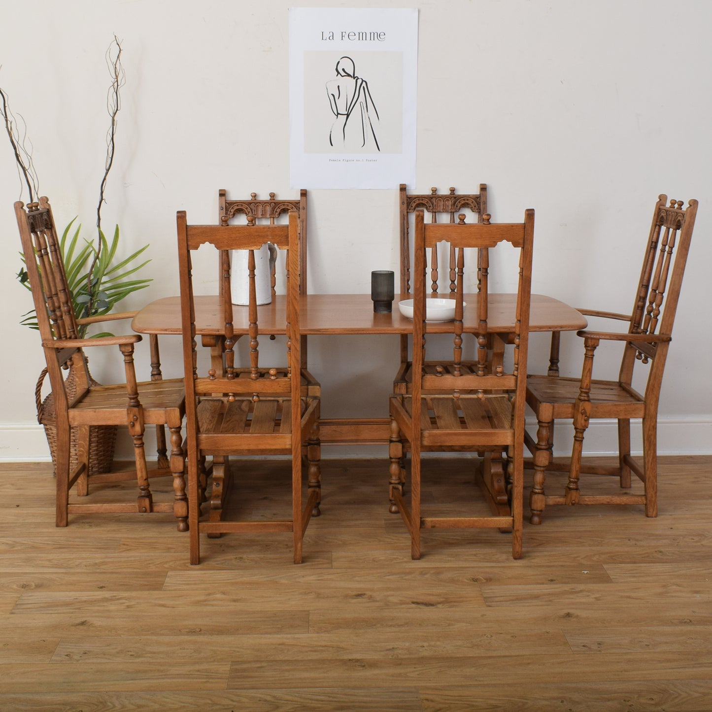 Ercol Table And Six Chairs