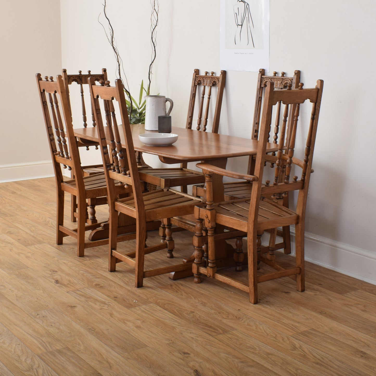 Ercol Table And Six Chairs
