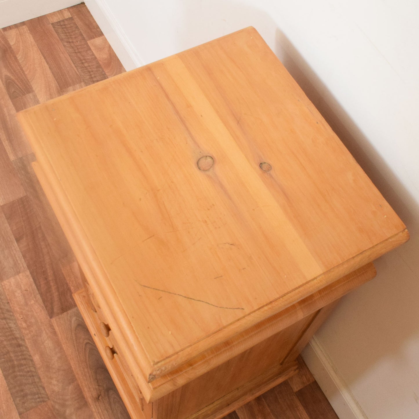 Rustic Pine Media Cabinet