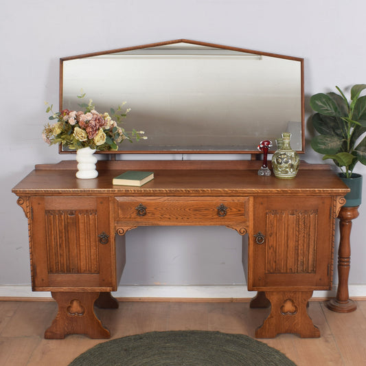 Oak Linenfold Dressing Table