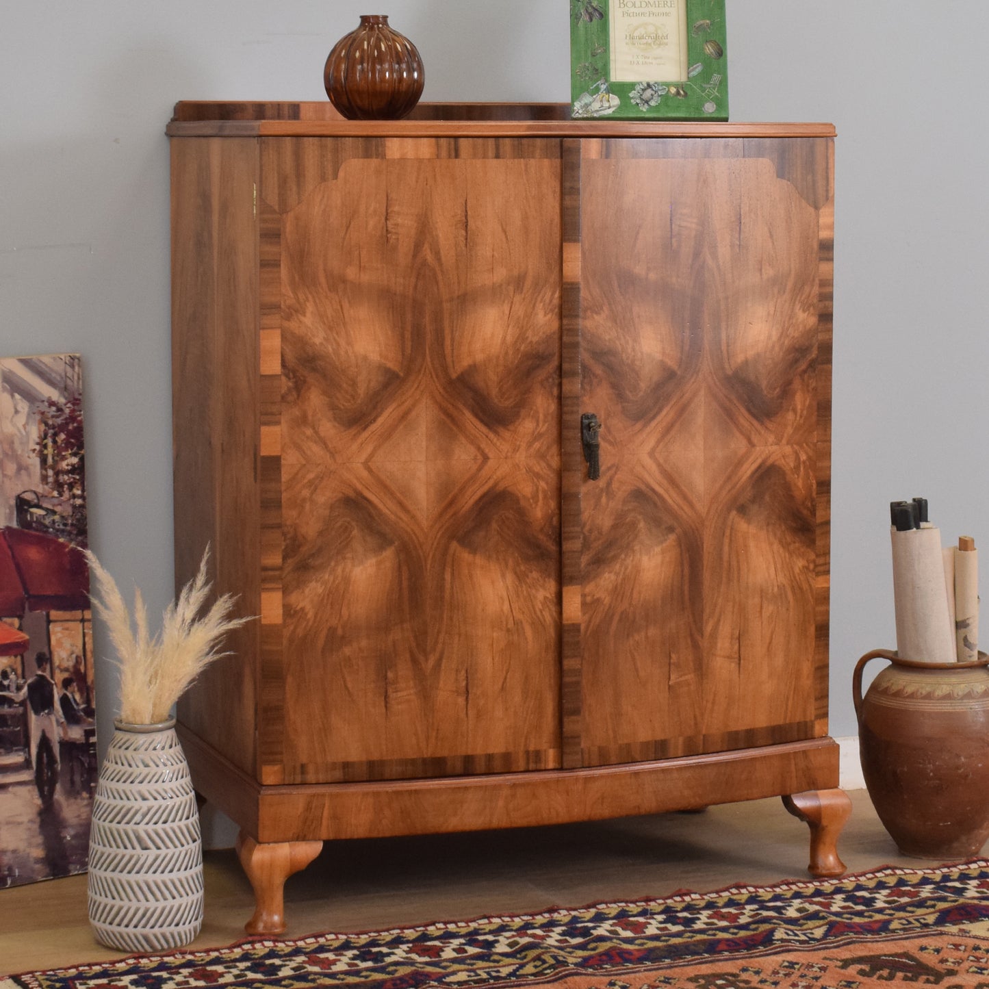 Walnut Veneer Tallboy