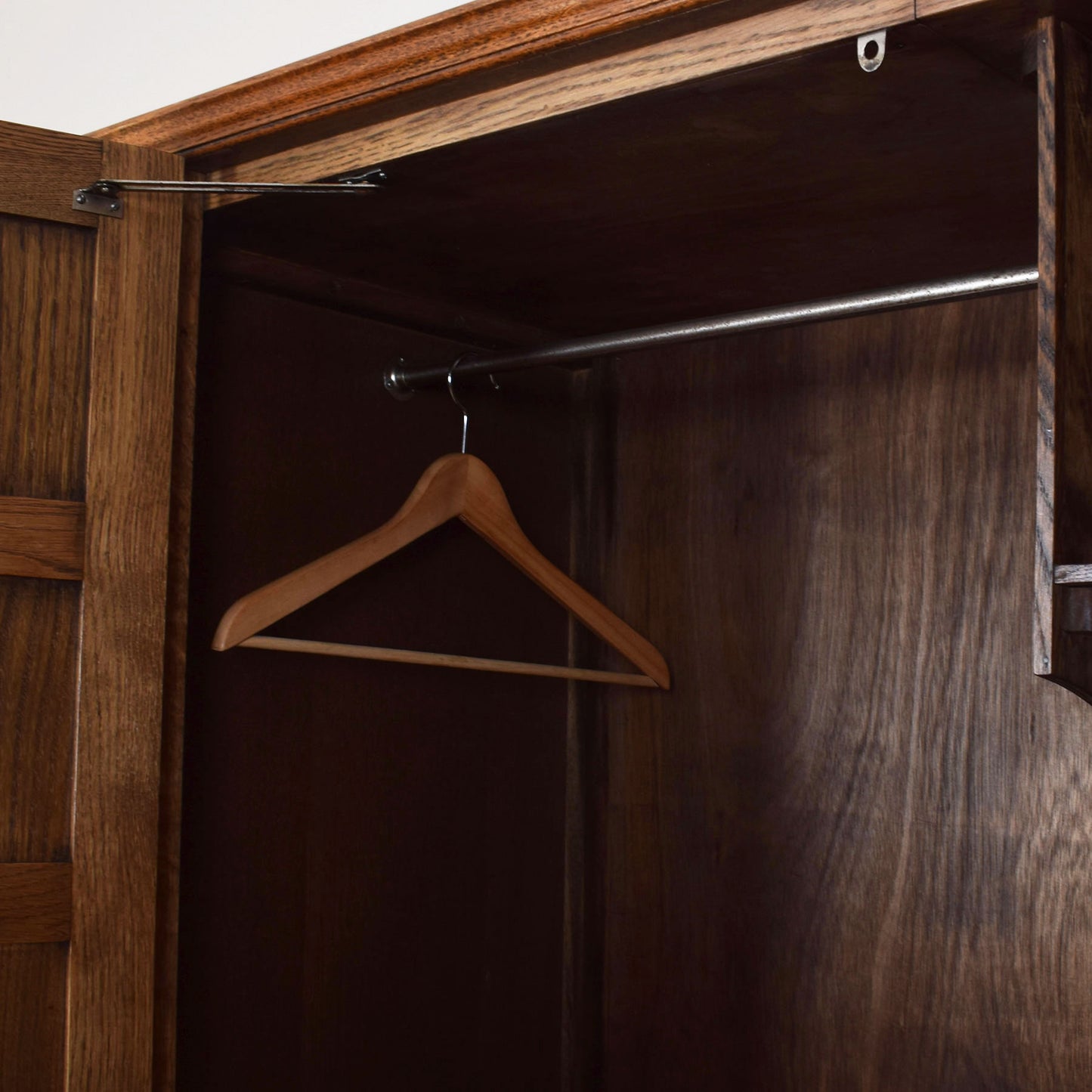 Vintage Oak Double Wardrobe