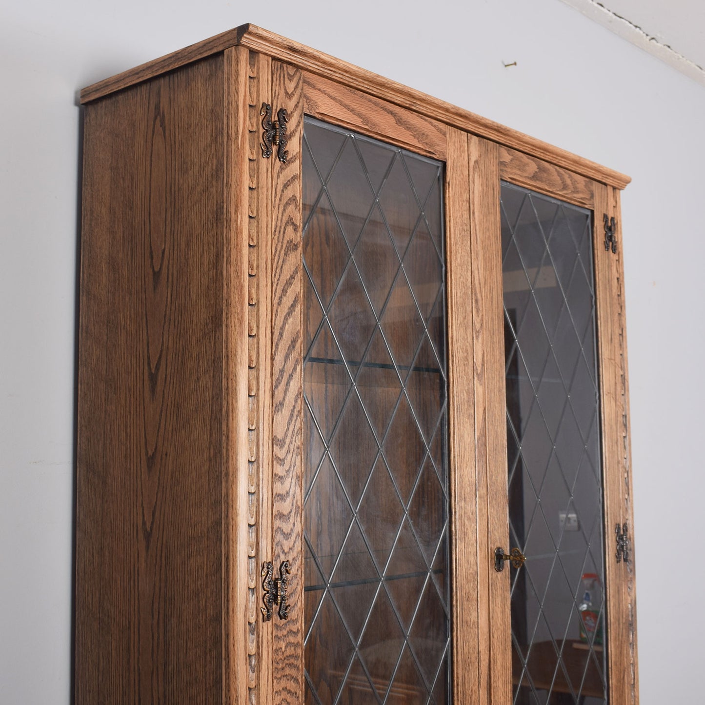 Jaycee Glazed Bookcase with Cupboard