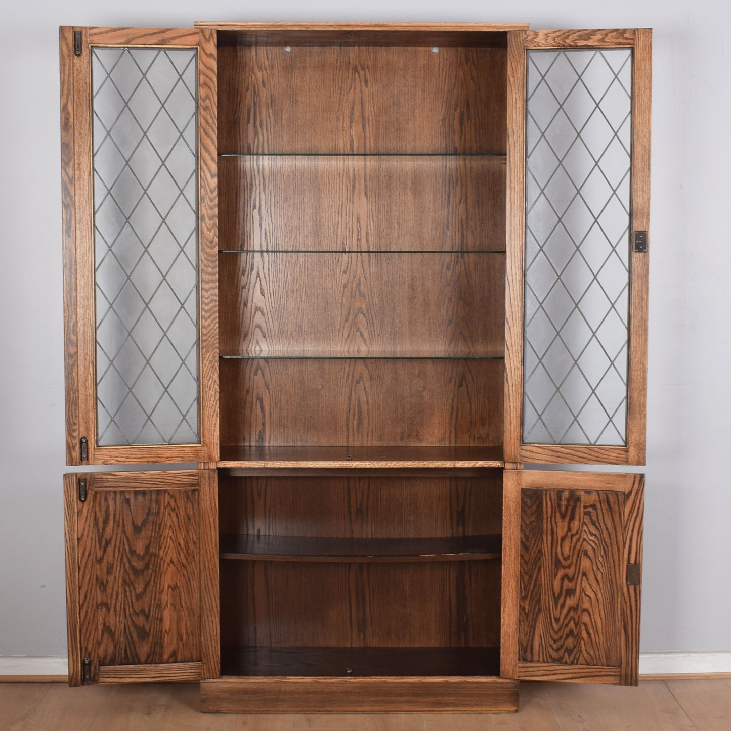 Jaycee Glazed Bookcase with Cupboard