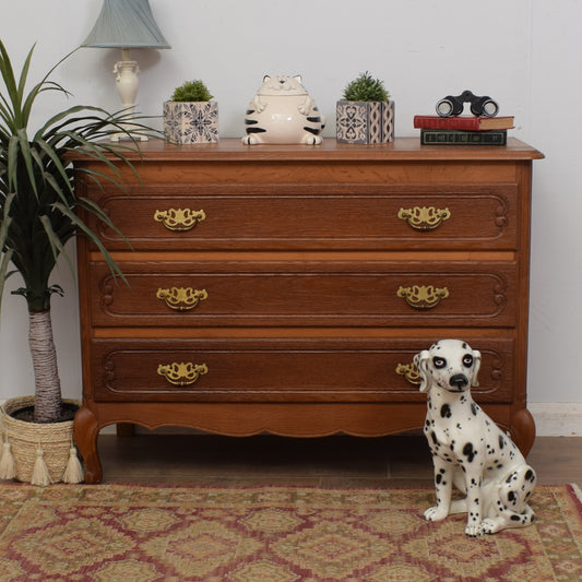Oak French Chest Of Drawers