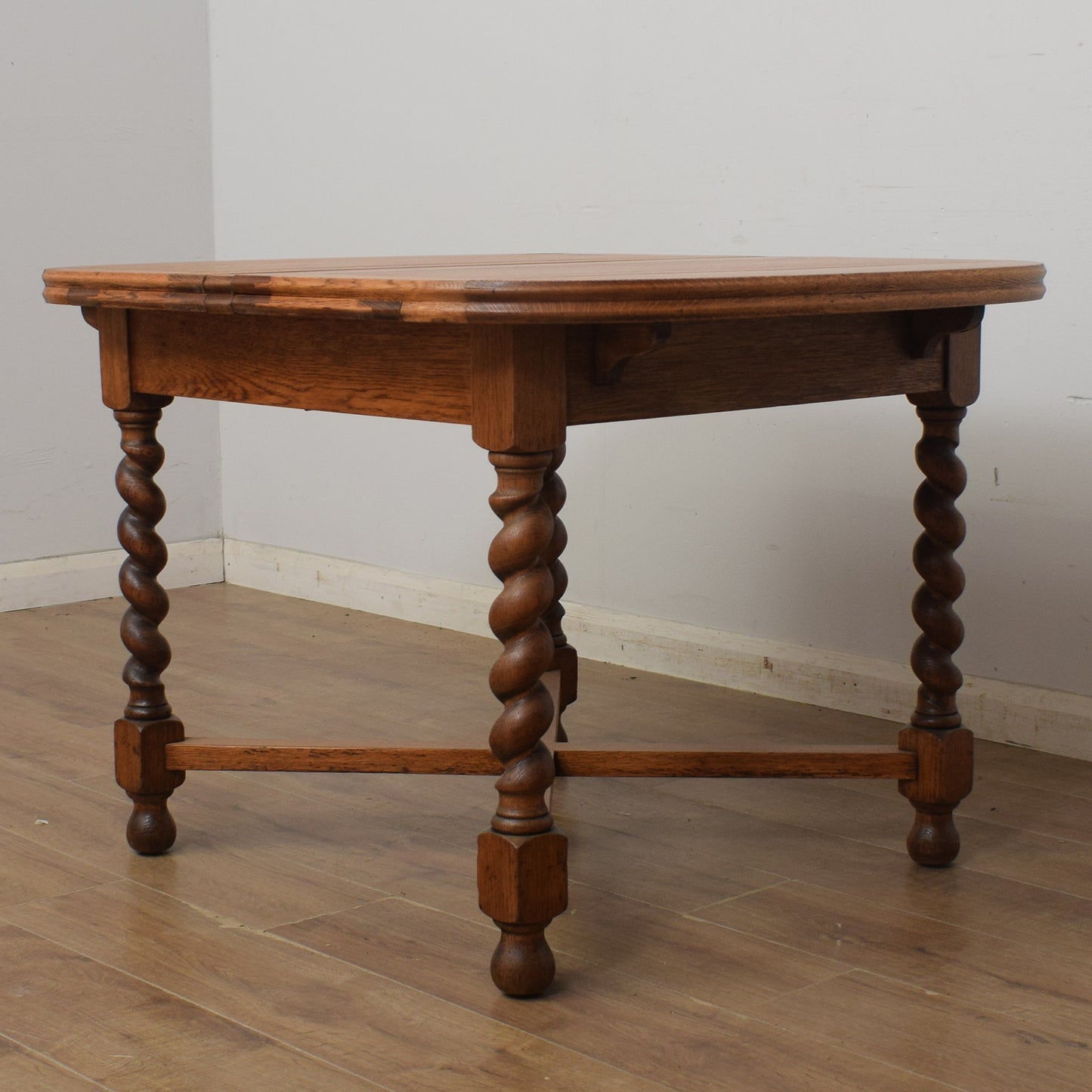 Barley Twist Draw Leaf Table & 4 Chairs