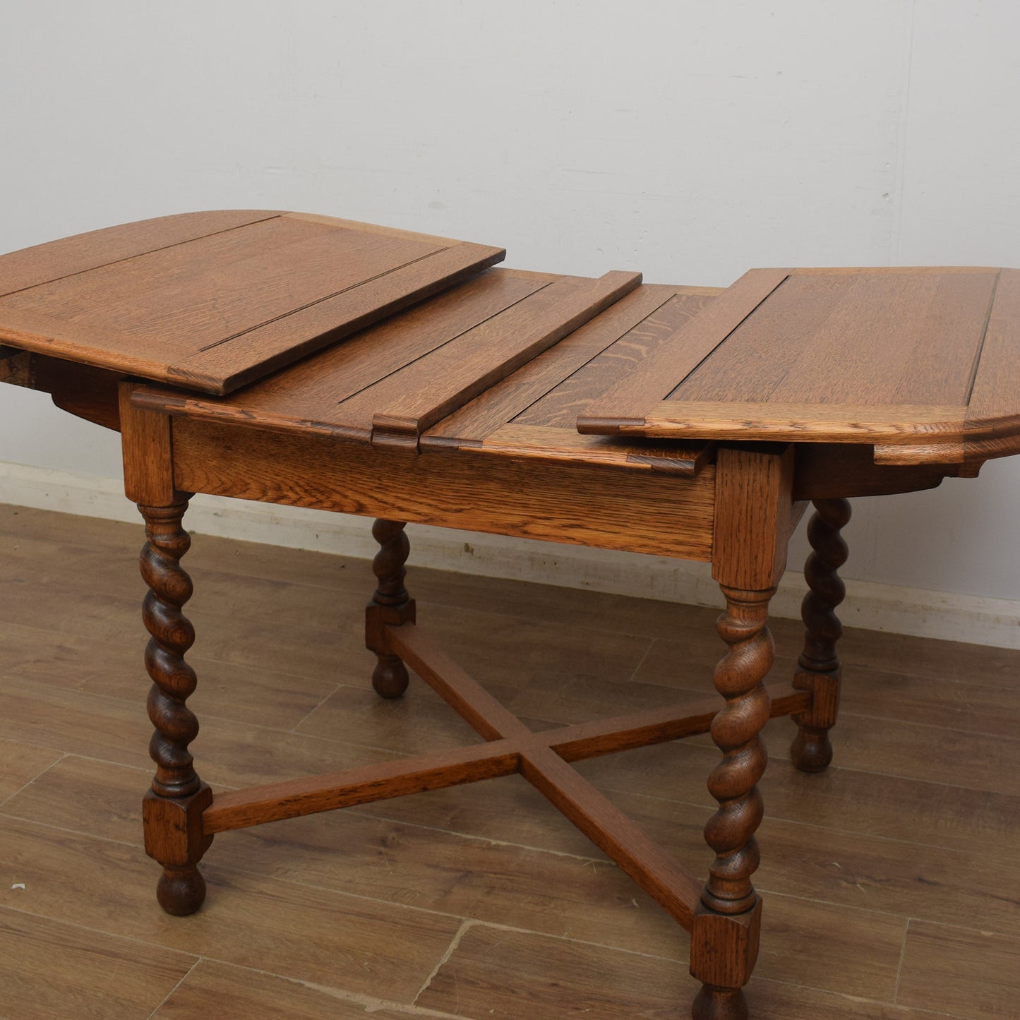 Barley Twist Draw Leaf Table & 4 Chairs