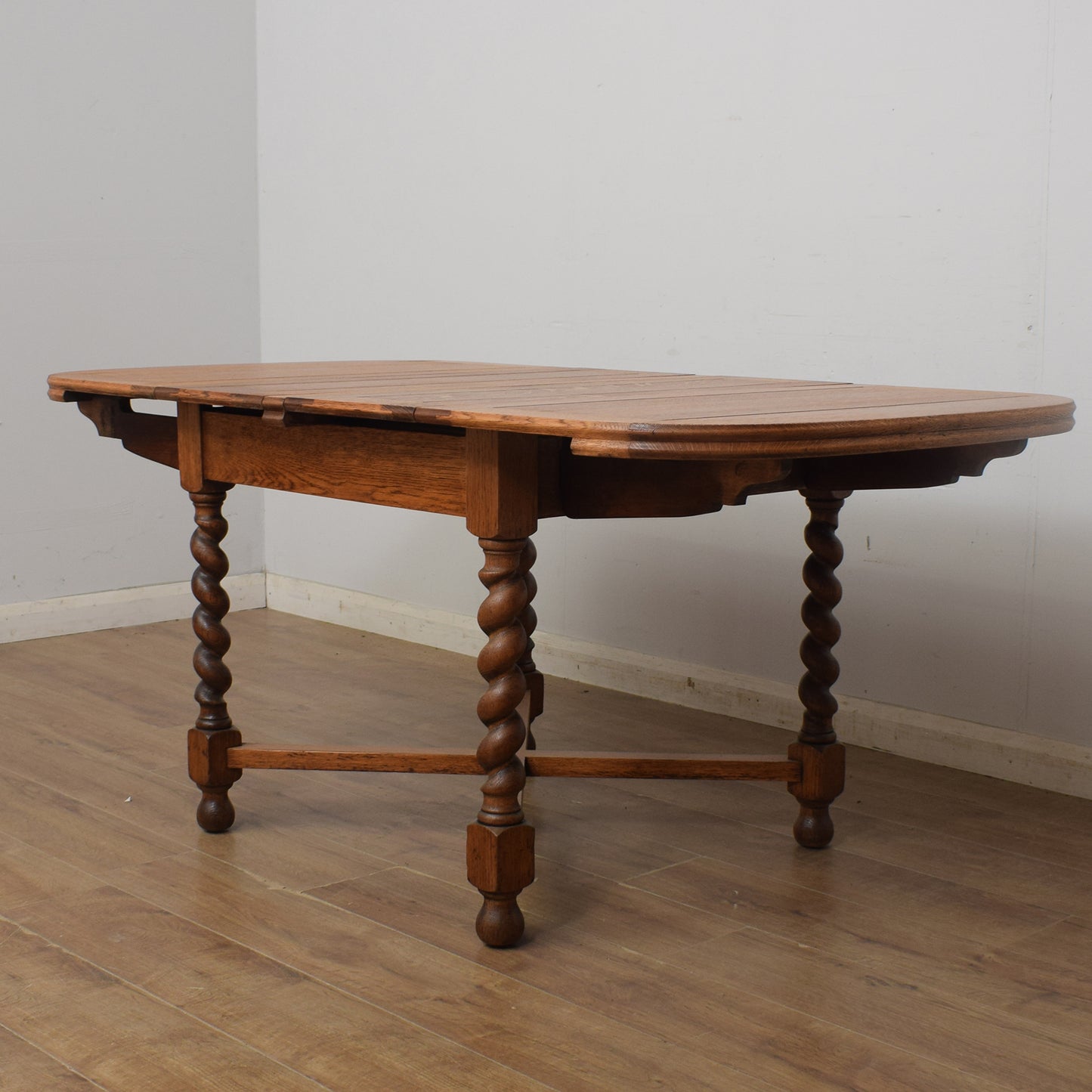 Barley Twist Draw Leaf Table & 4 Chairs