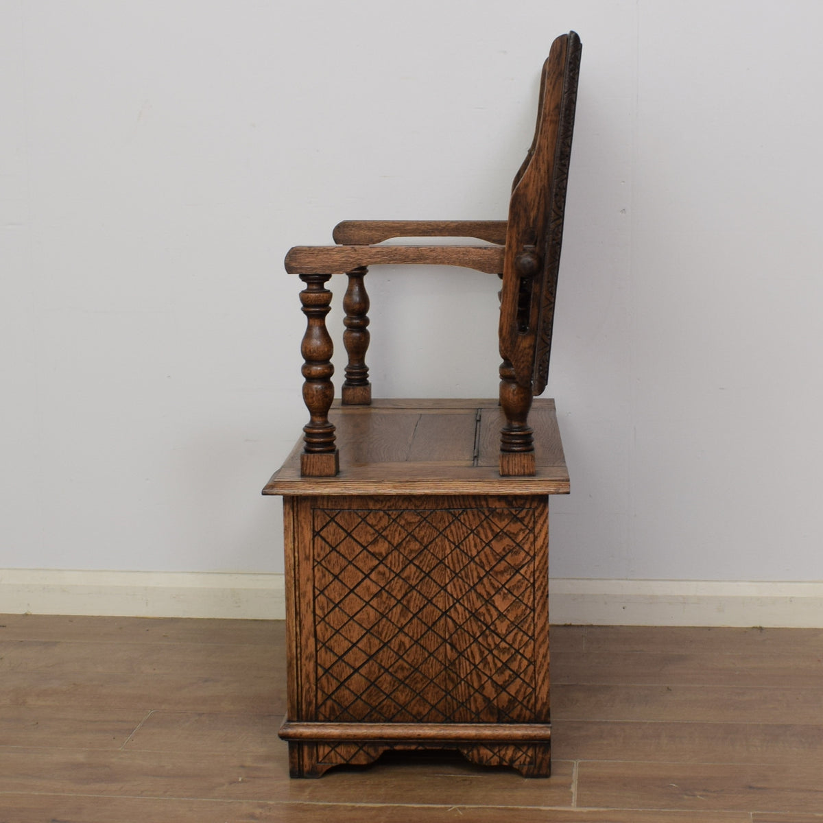 Restored Carved Monks Bench
