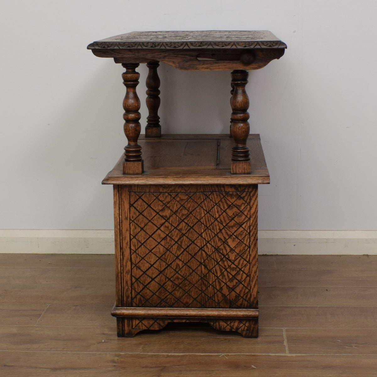 Restored Carved Monks Bench