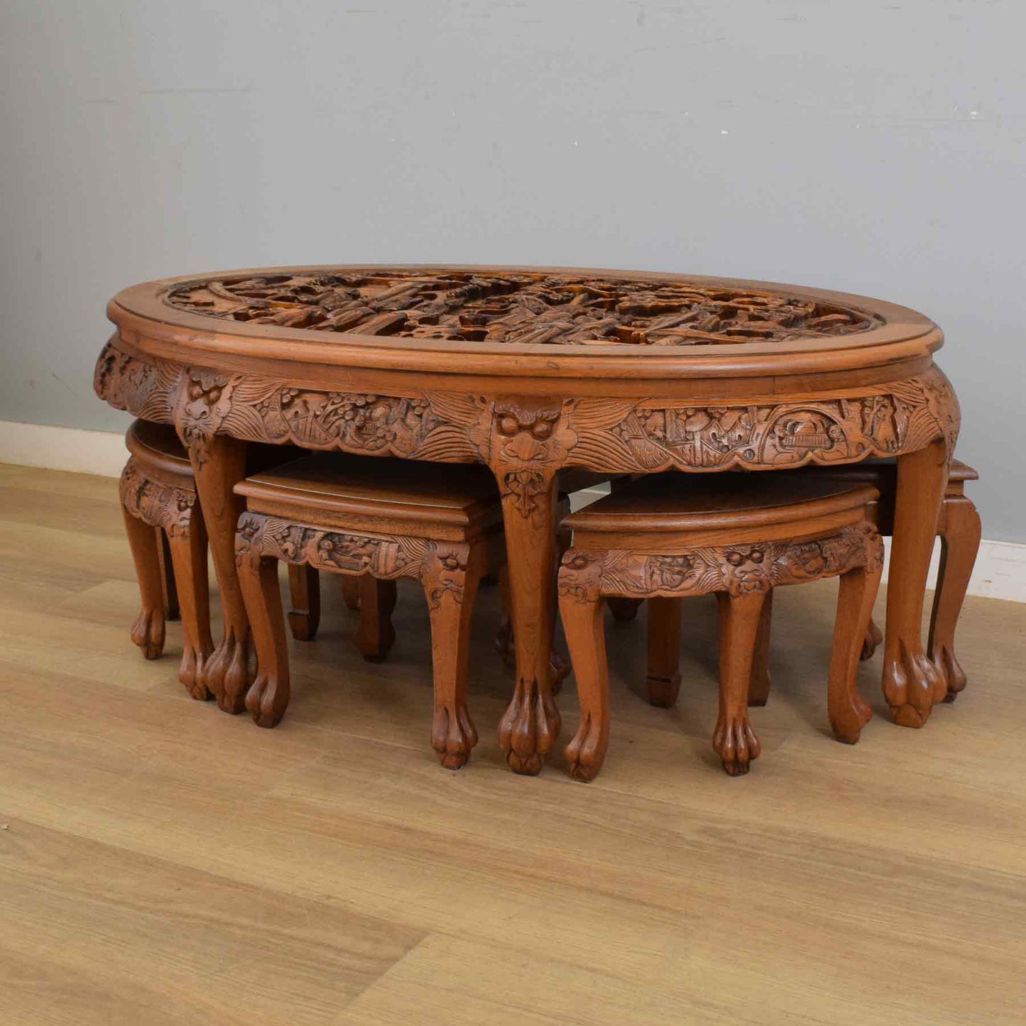 Carved Chinese Nesting Tables