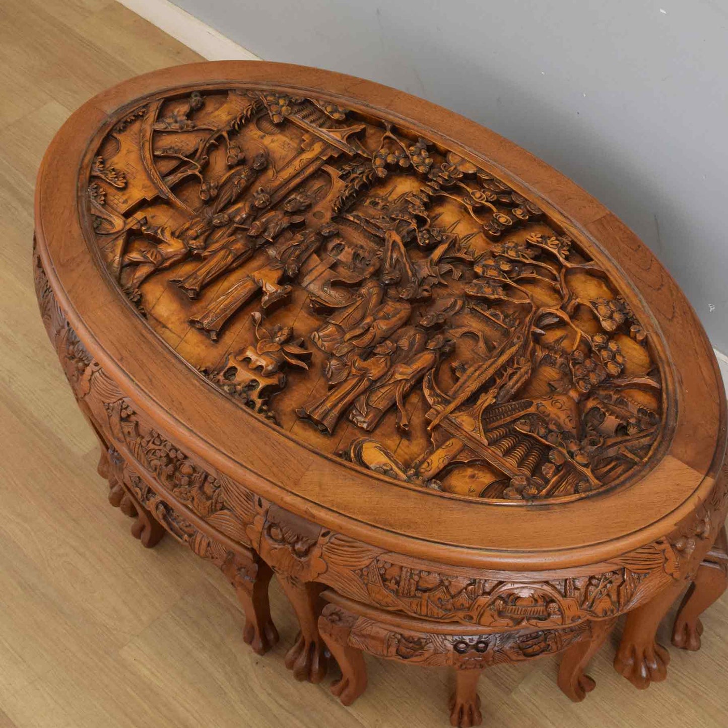 Carved Chinese Nesting Tables