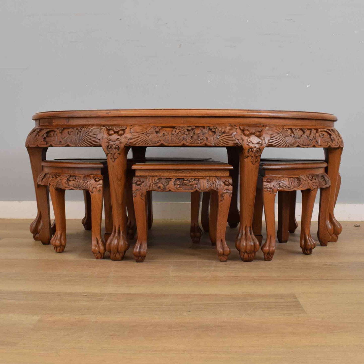 Carved Chinese Nesting Tables