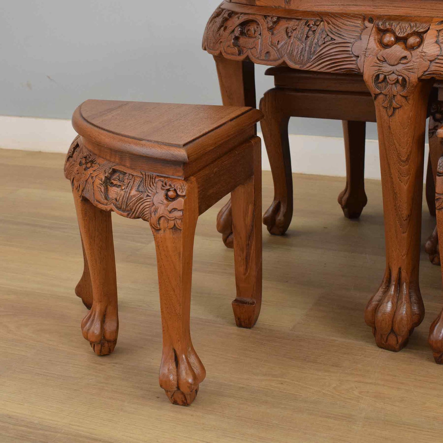 Carved Chinese Nesting Tables