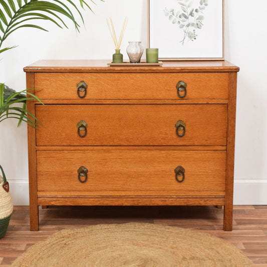 Restored Oak Chest of Drawers