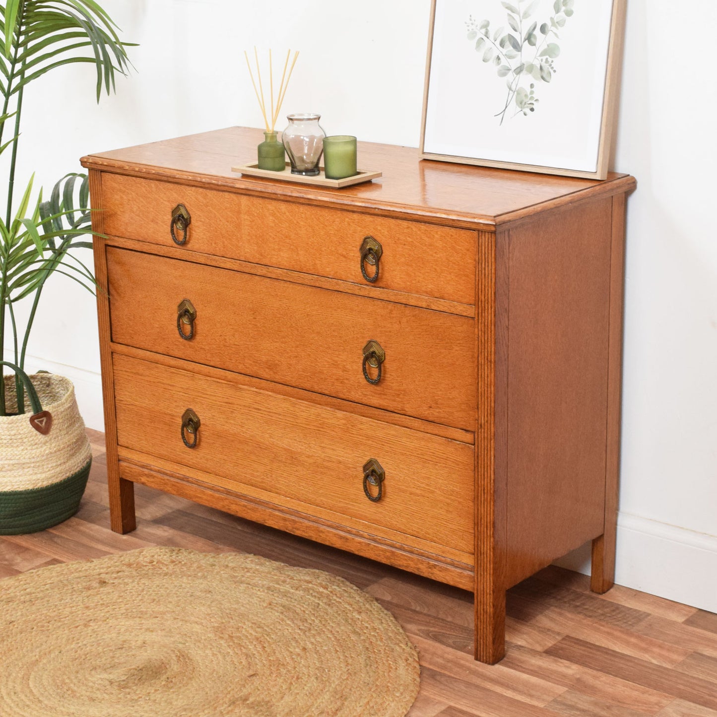 Restored Oak Chest of Drawers