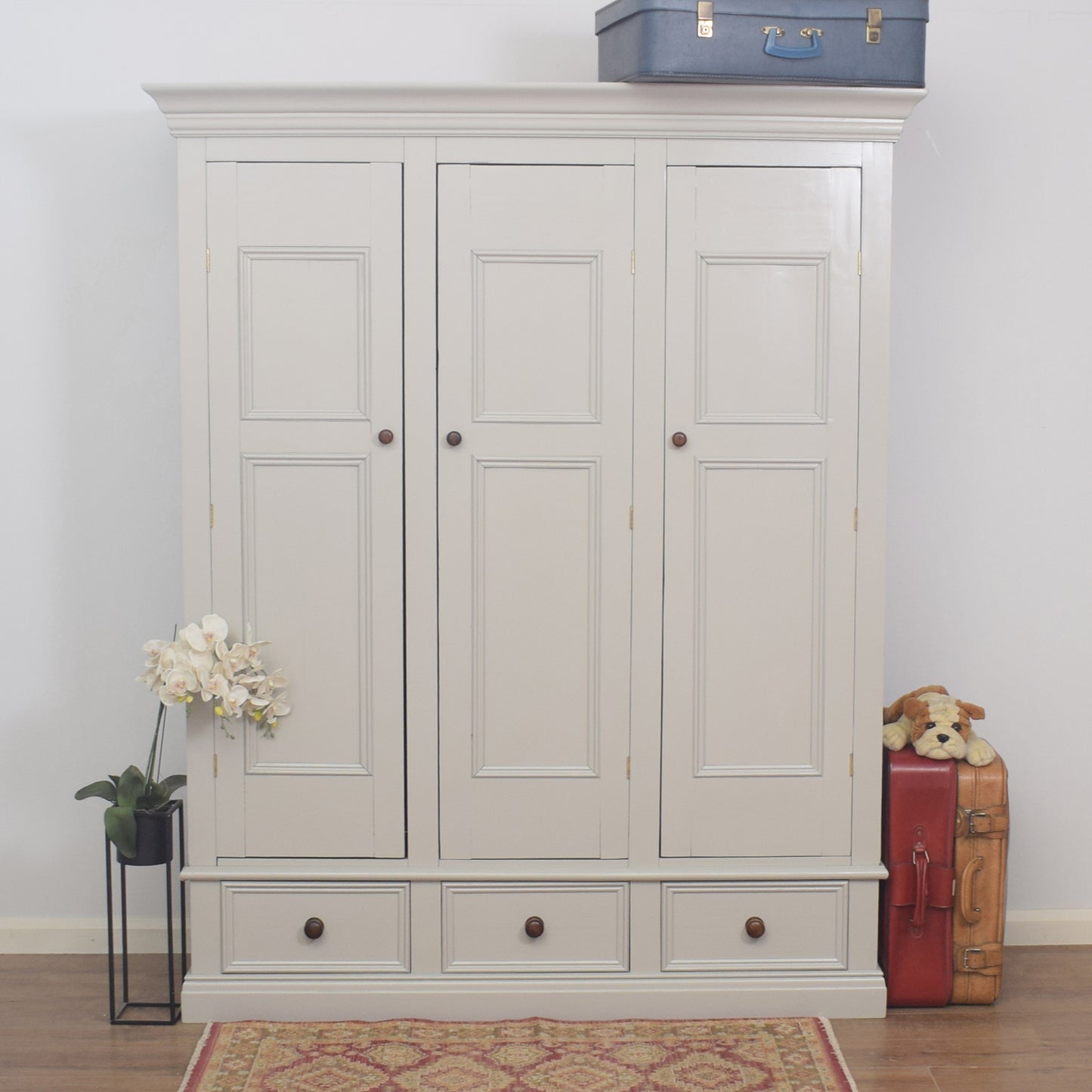 Painted Pine Triple Wardrobe