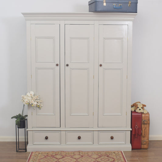 Painted Pine Triple Wardrobe