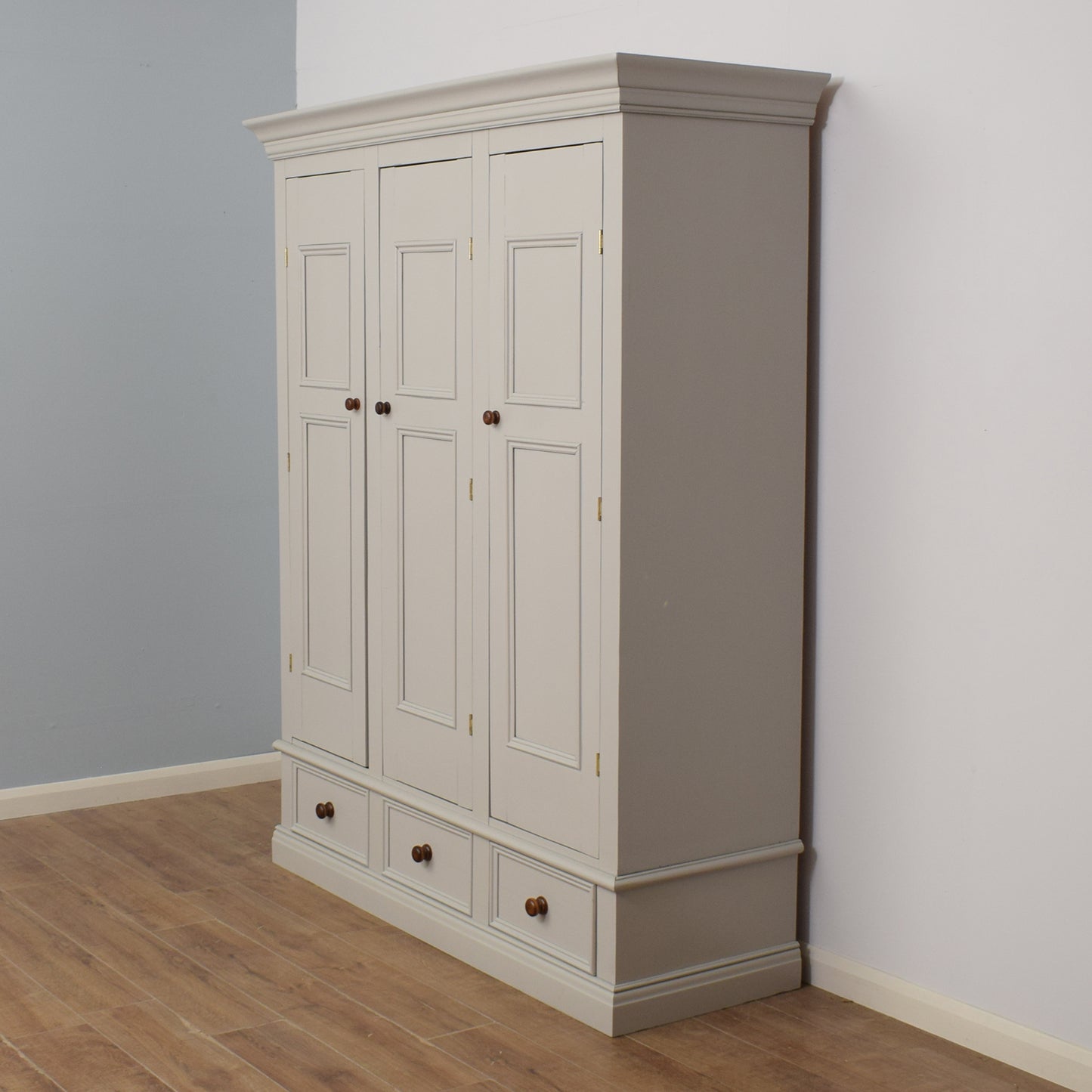 Painted Pine Triple Wardrobe