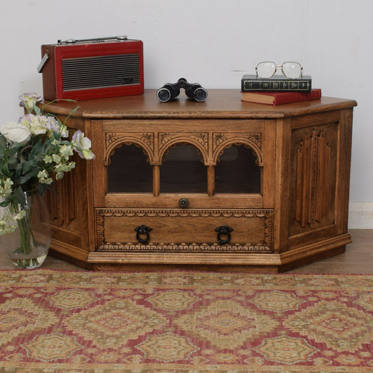 Restored Oak TV Cabinet