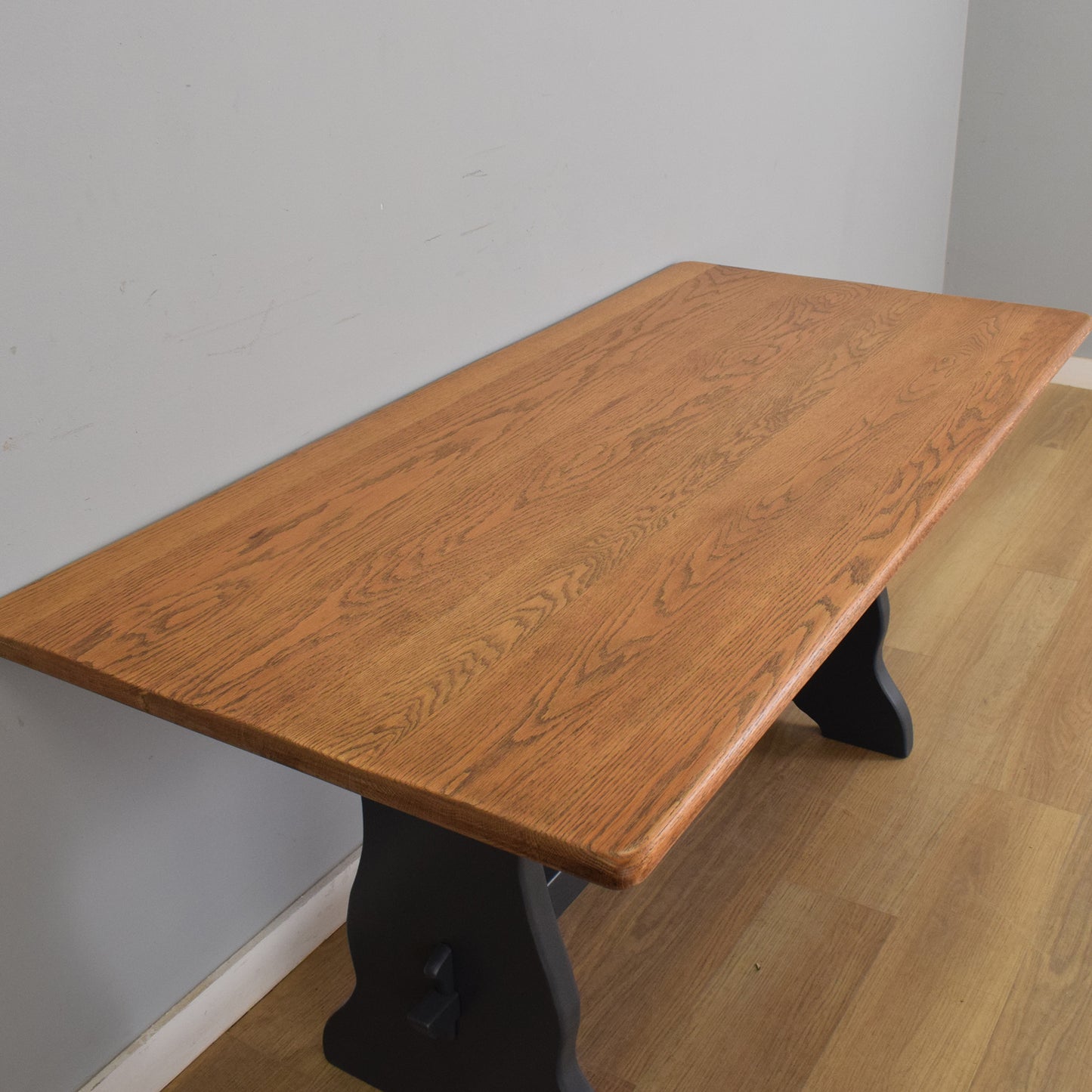Painted 'Old Charm' Refectory Table and Six Chairs