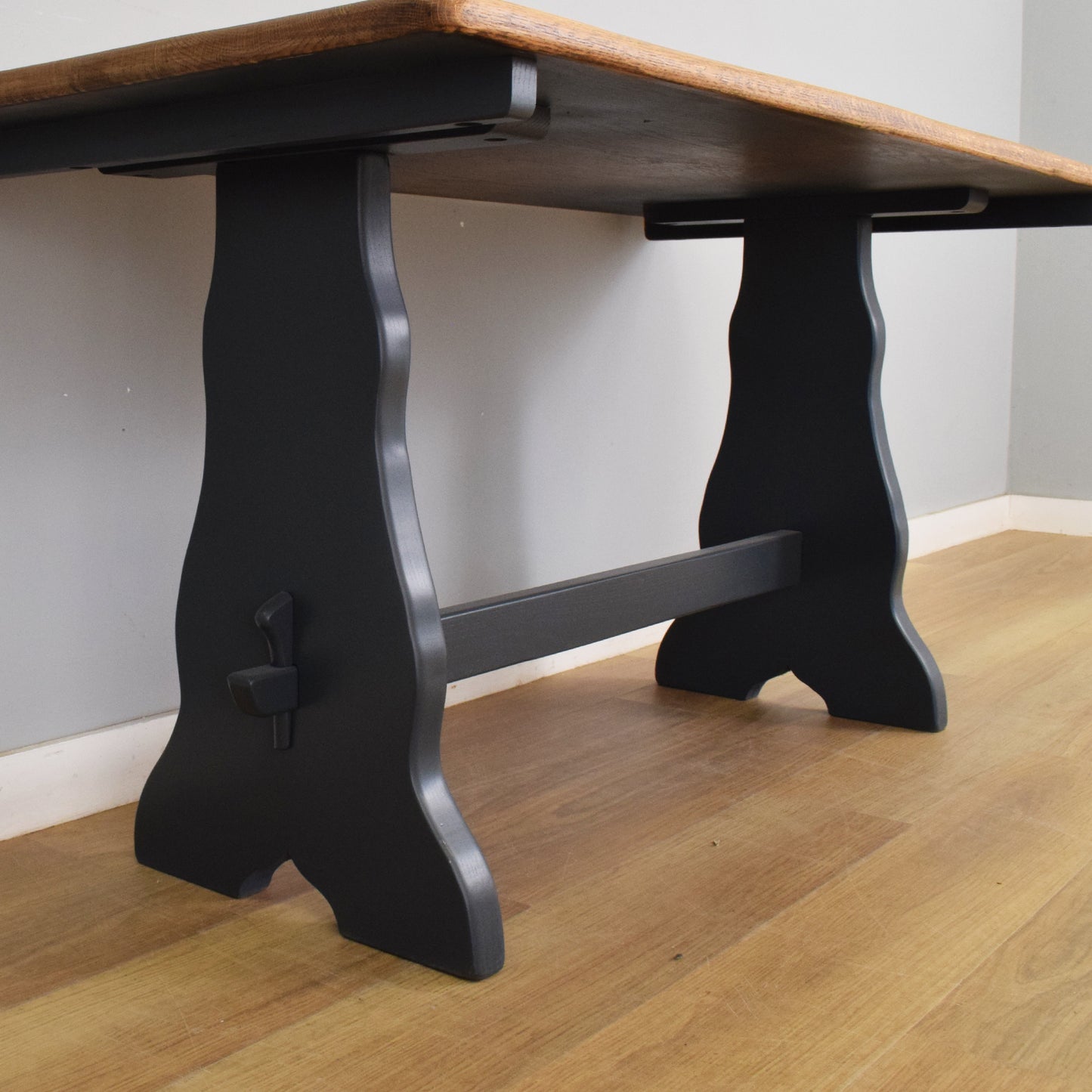 Painted 'Old Charm' Refectory Table and Six Chairs