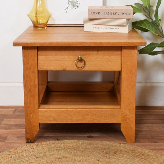 Restored Oak Bedside Table