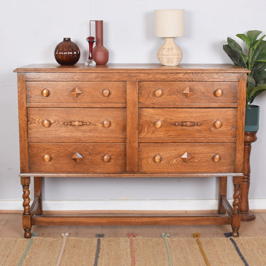 Oak Chest of Six Drawers