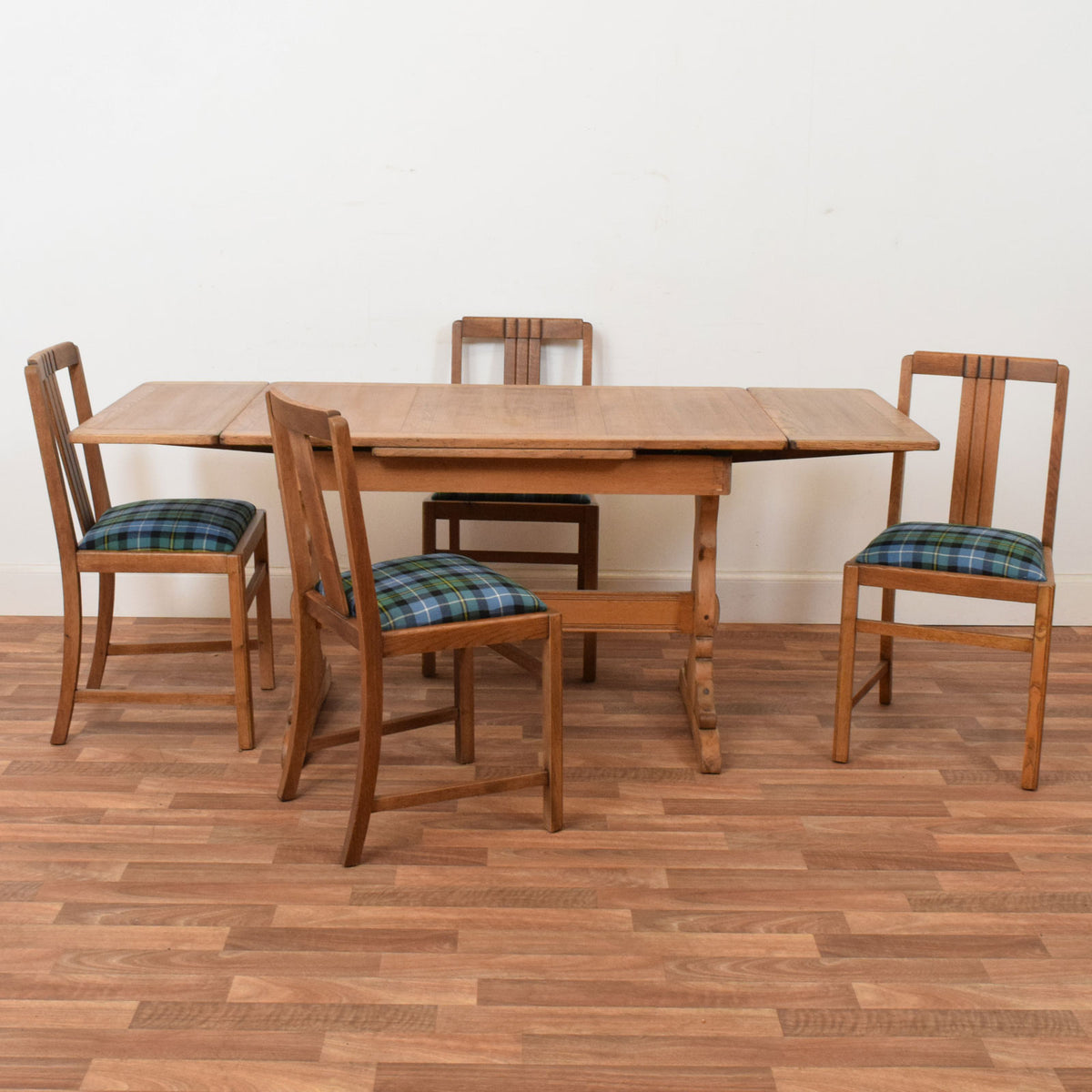 Ercol Drawer Leaf Table and Four Chairs