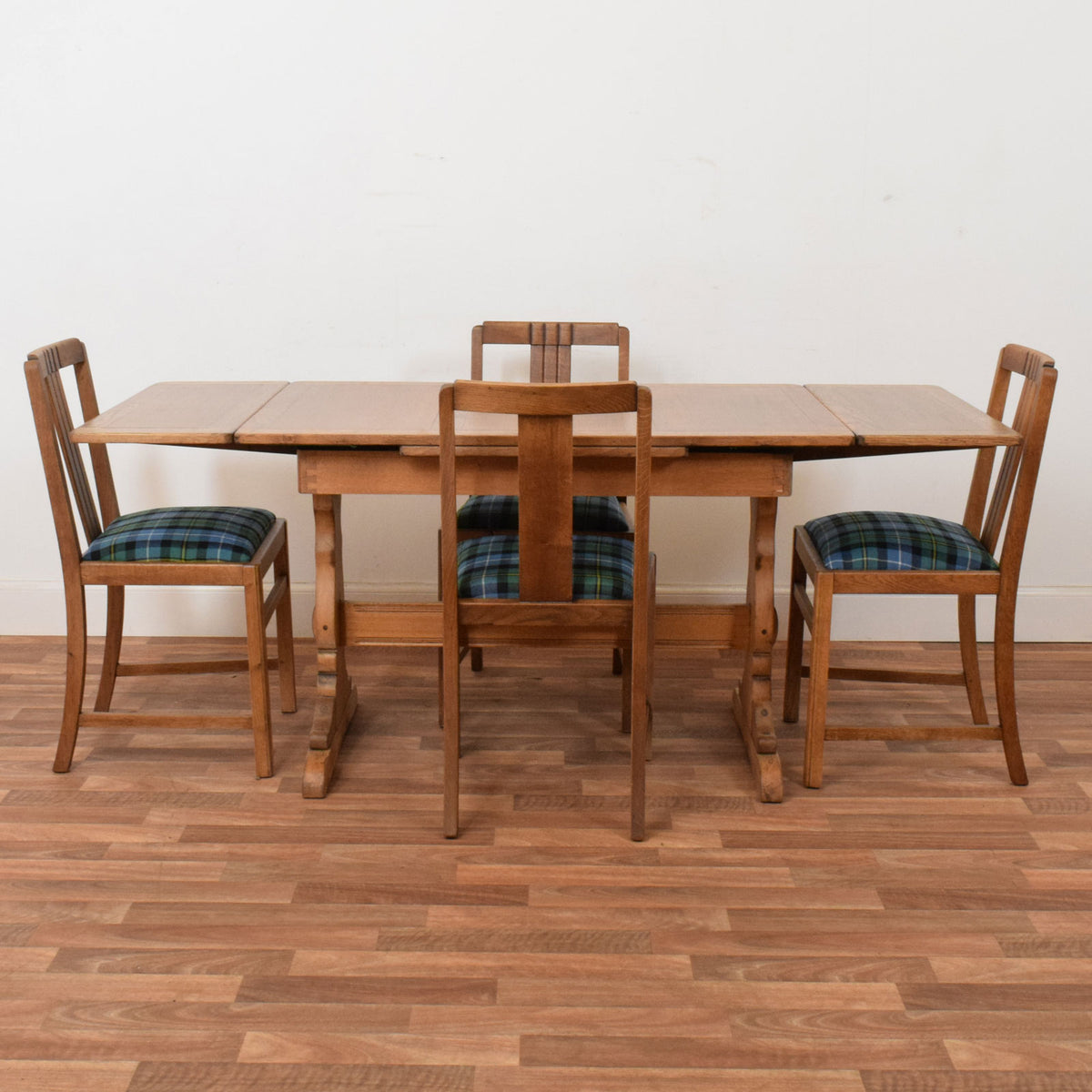 Ercol Drawer Leaf Table and Four Chairs