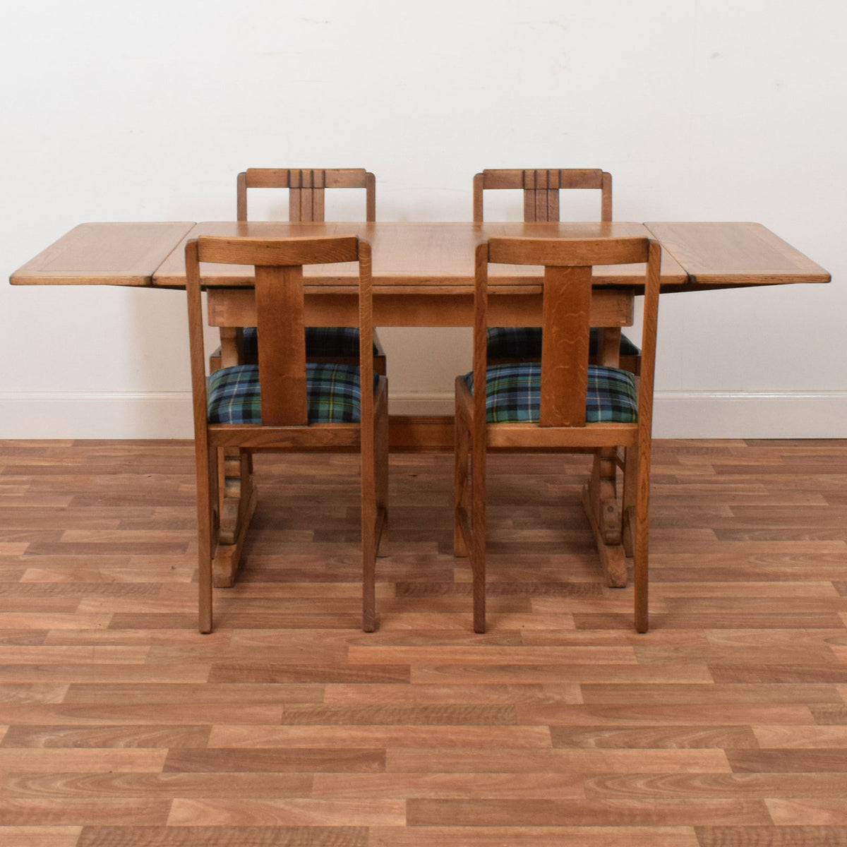 Ercol Drawer Leaf Table and Four Chairs