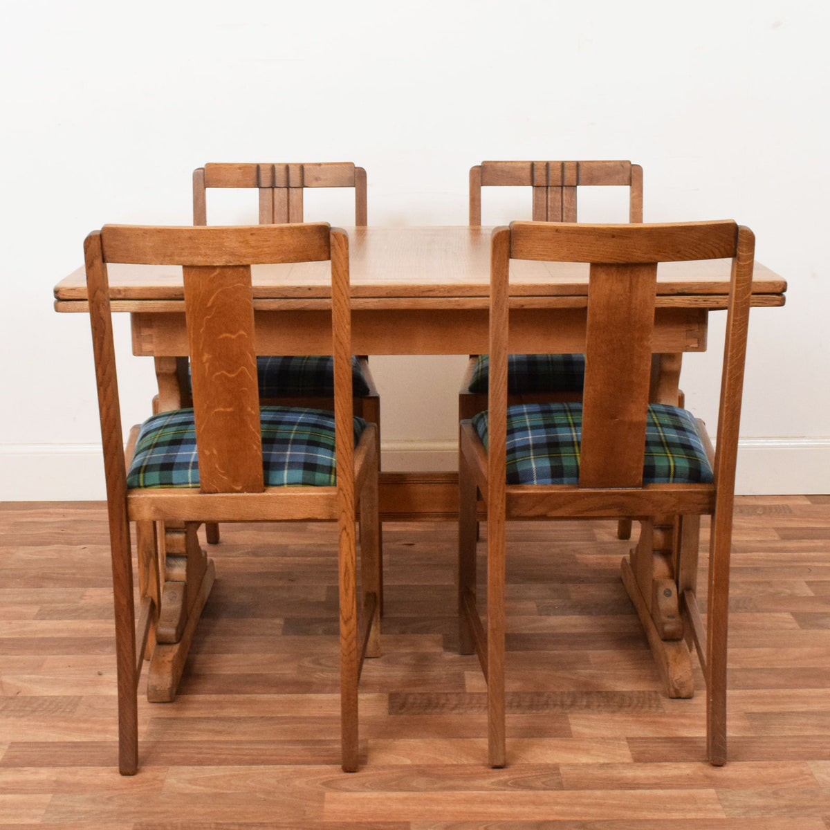Ercol Drawer Leaf Table and Four Chairs
