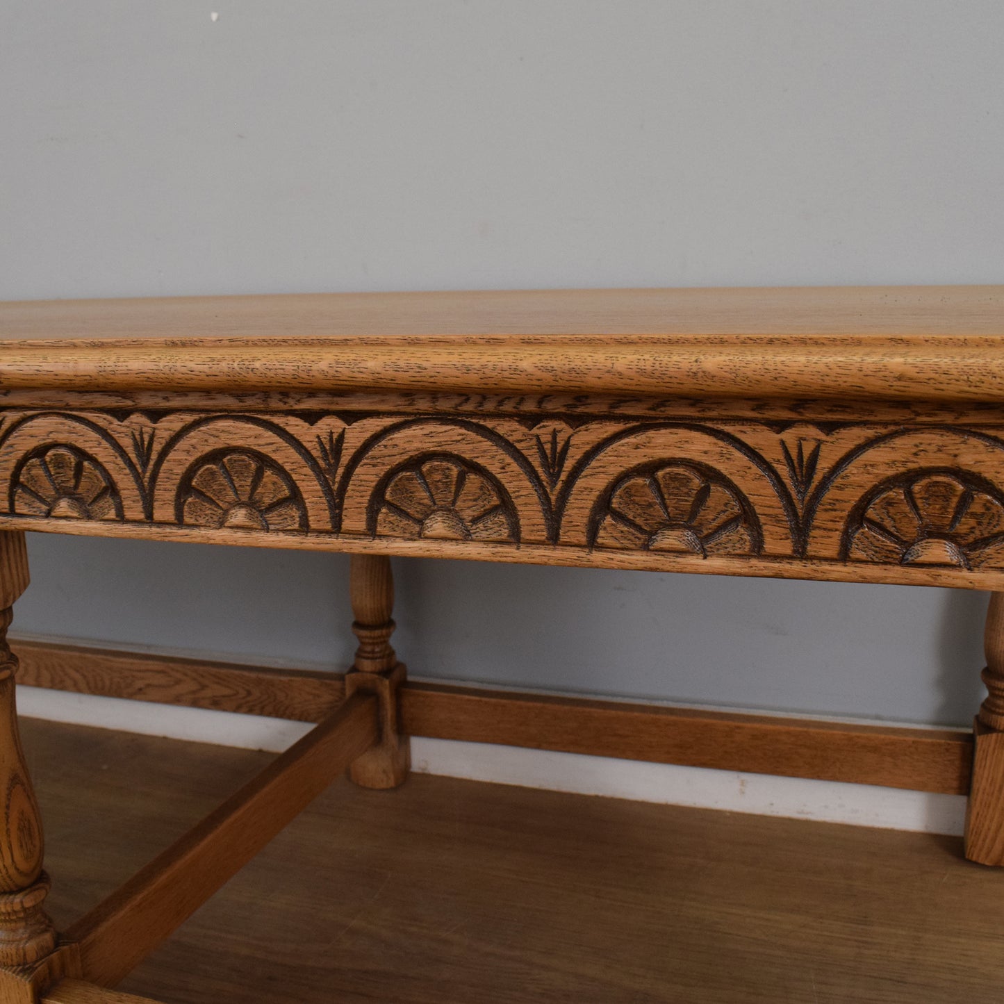 Side By Side Oak Nest of Tables