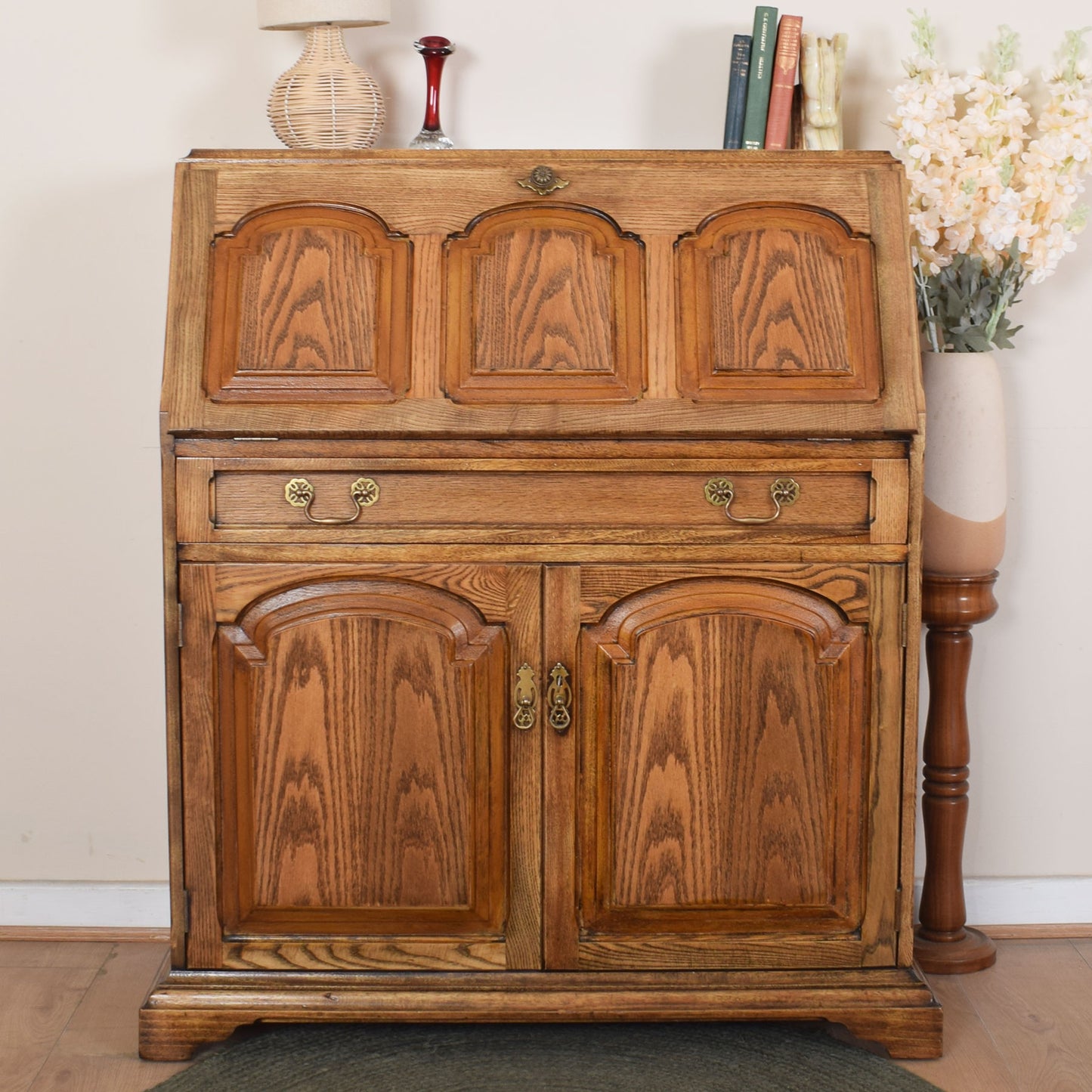 Large Oak Writing Bureau