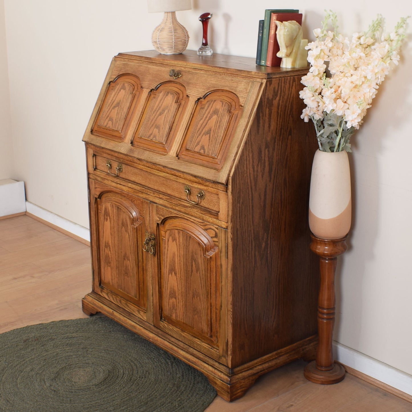 Large Oak Writing Bureau