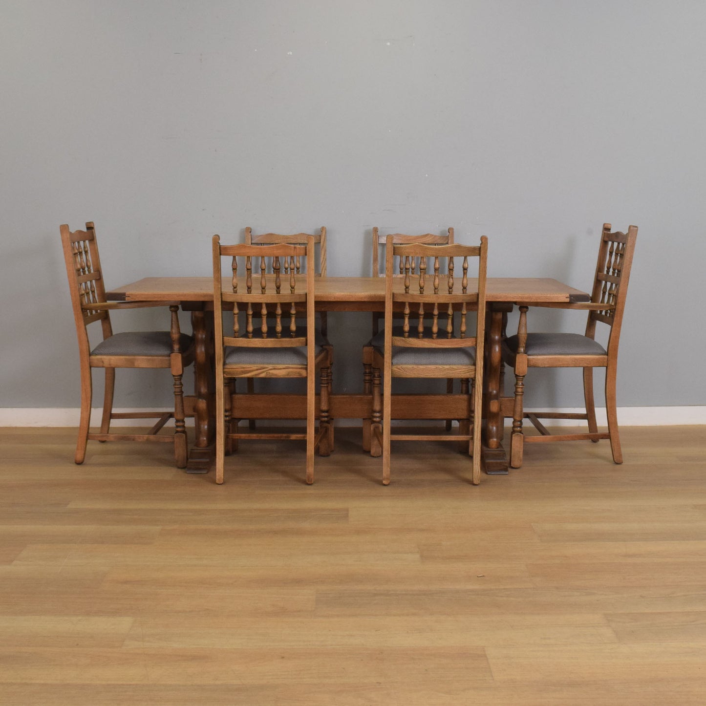 Oak Table and Six Chairs