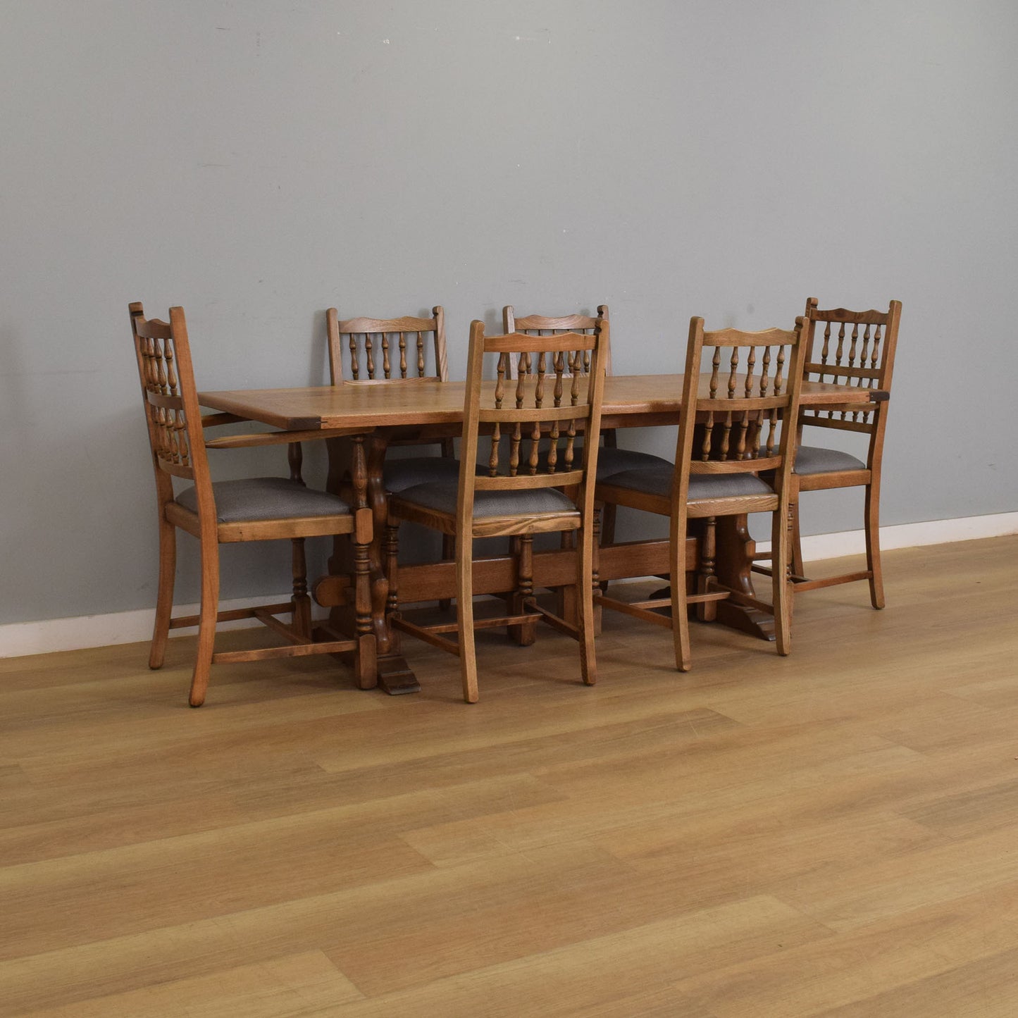 Oak Table and Six Chairs