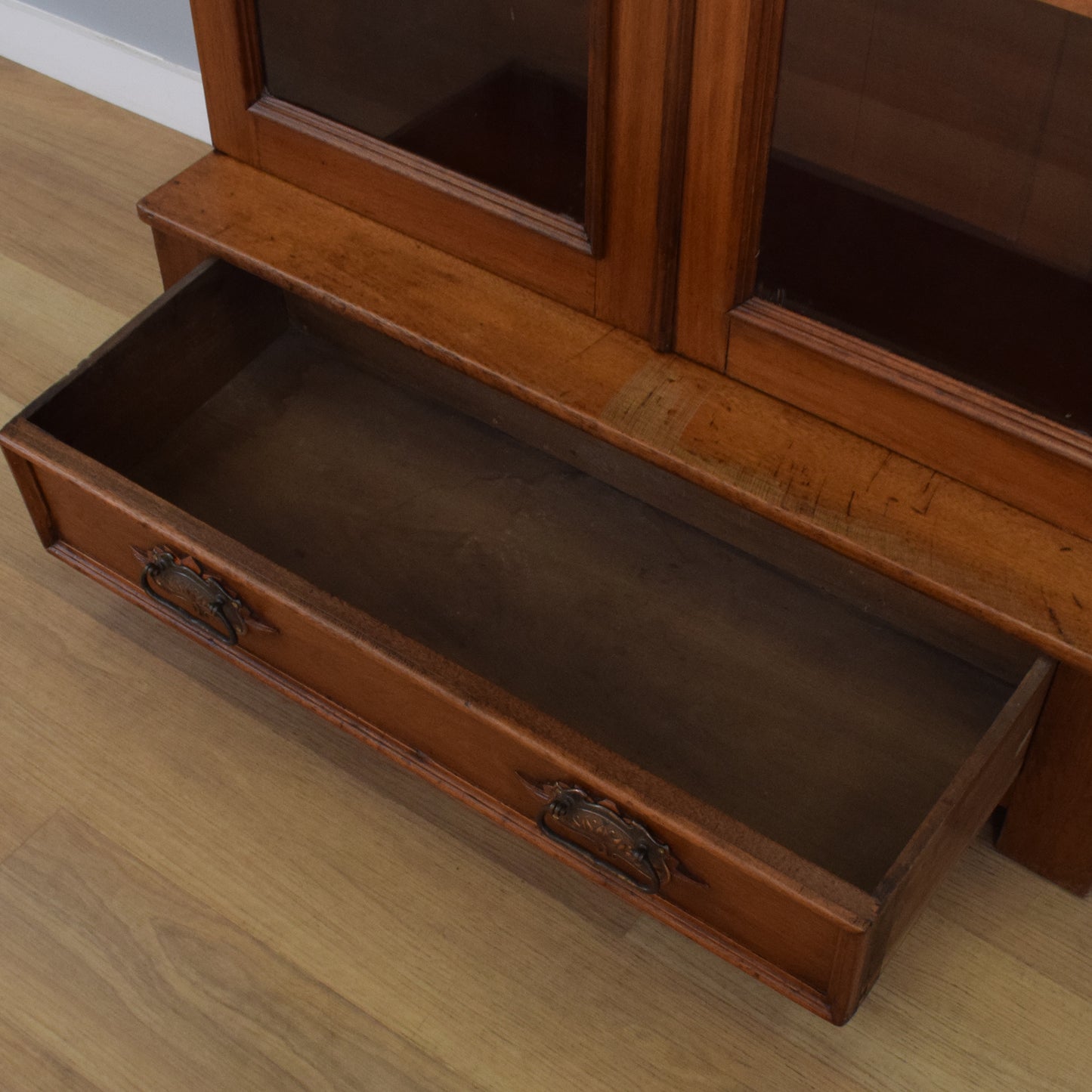 Large Glazed Oak Display Cabinet