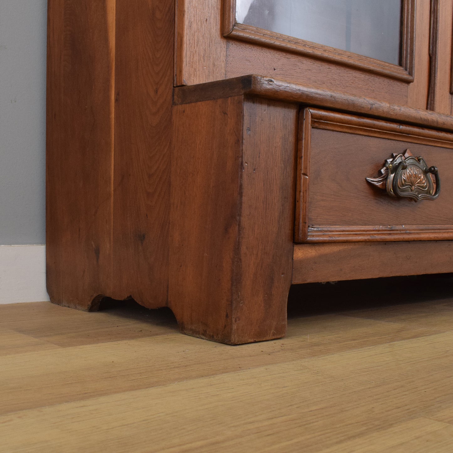 Large Glazed Oak Display Cabinet