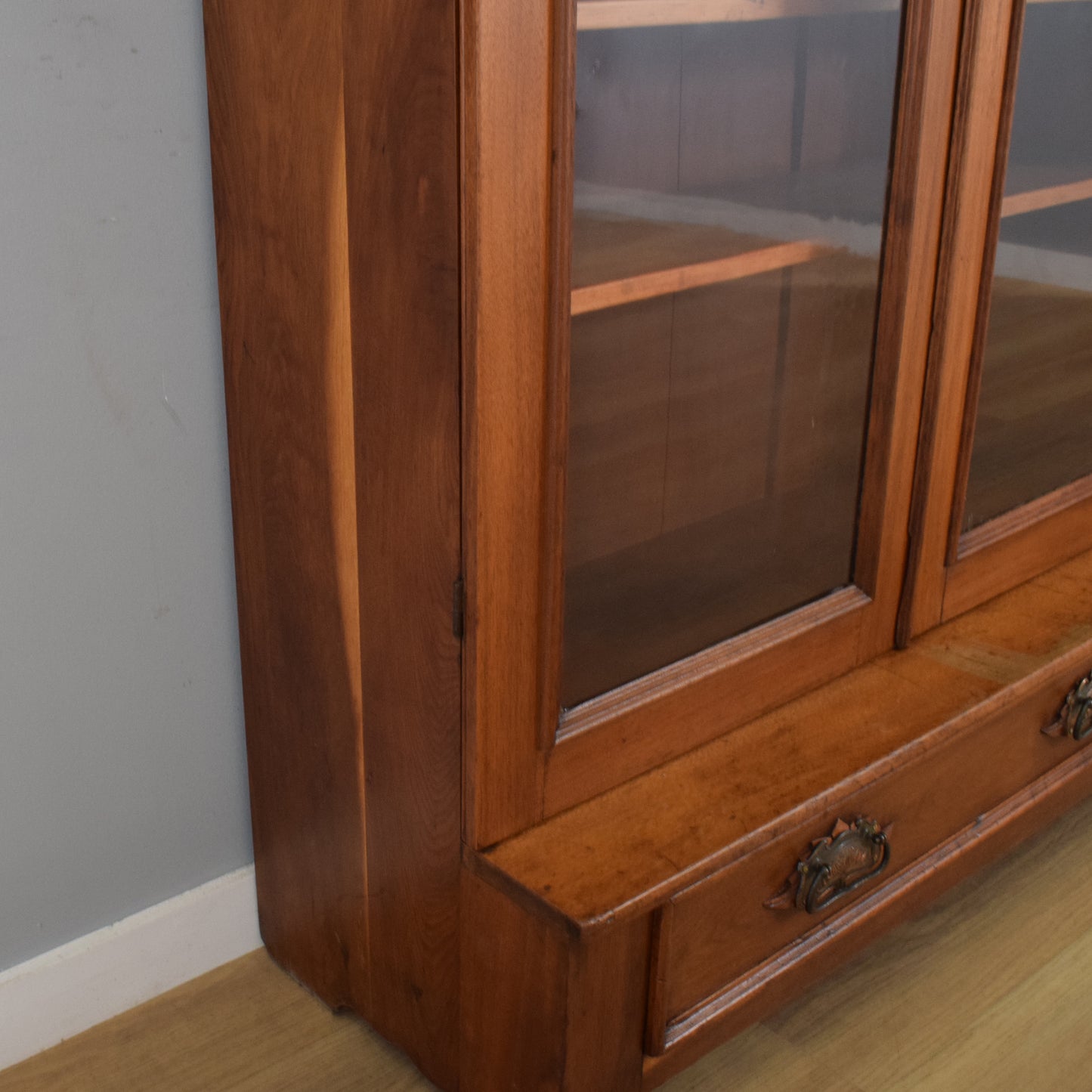 Large Glazed Oak Display Cabinet