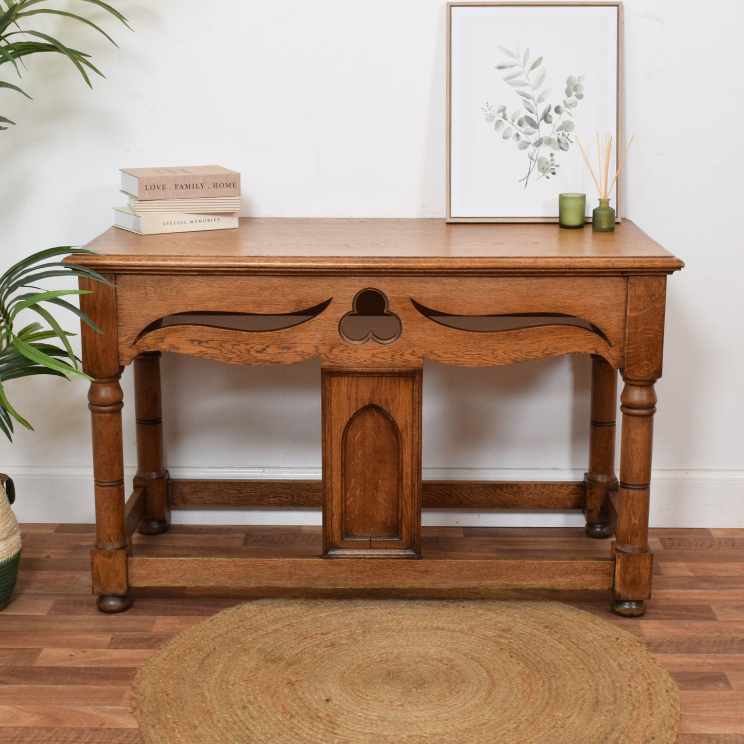 Carved Oak Hall Table