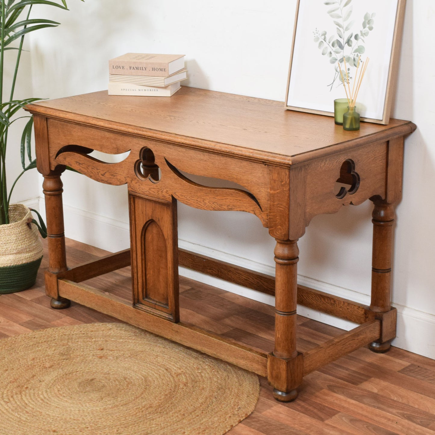Carved Oak Hall Table