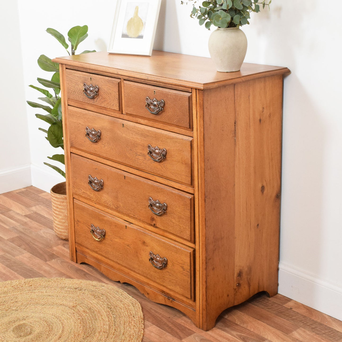Restored Oak Chest of Drawers