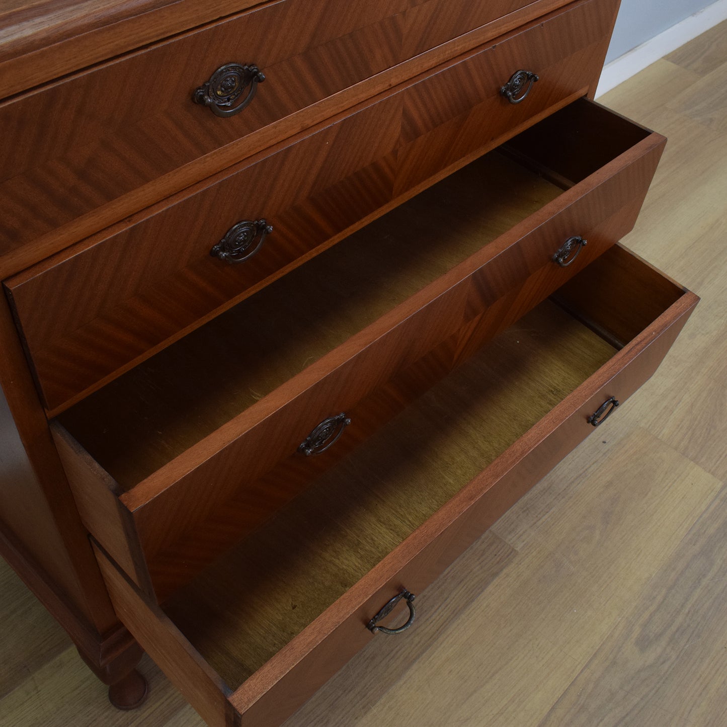 Large Refinished Mahogany Chest of Drawers