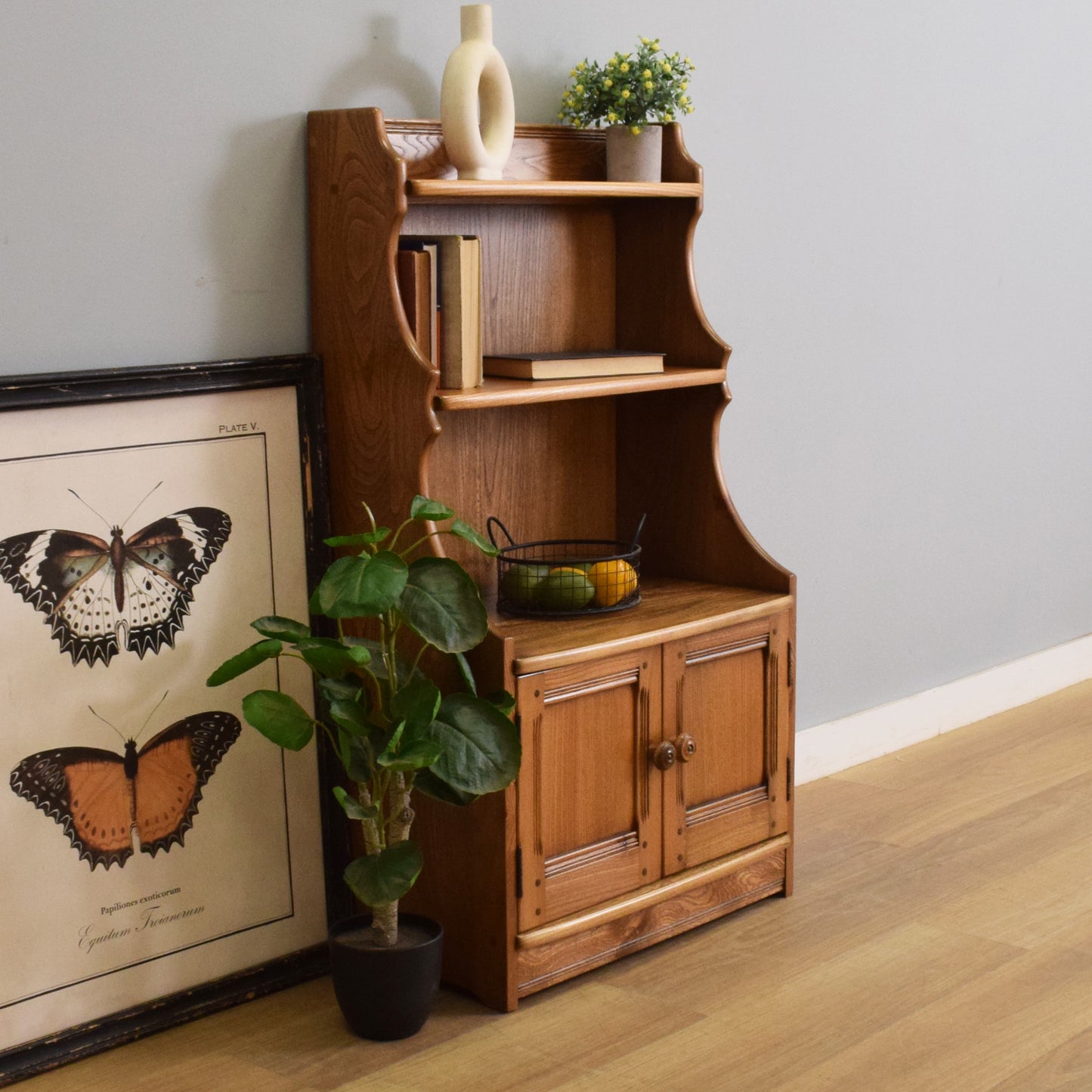 Restored Ercol Waterfall Bookcase